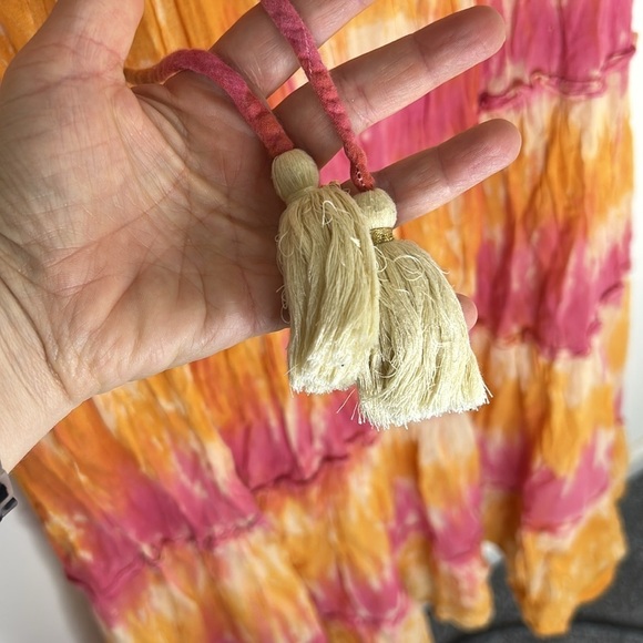 THML Tie Dyed Tiered Boho Midi Dress Size Small - Picture 8 of 16